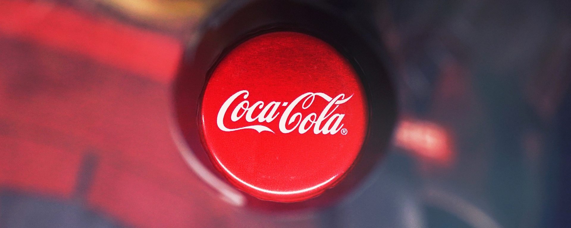 aerial view of a coca cola bottle